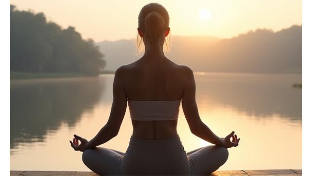 Person meditating in a calming environment, symbolizing stress recovery.